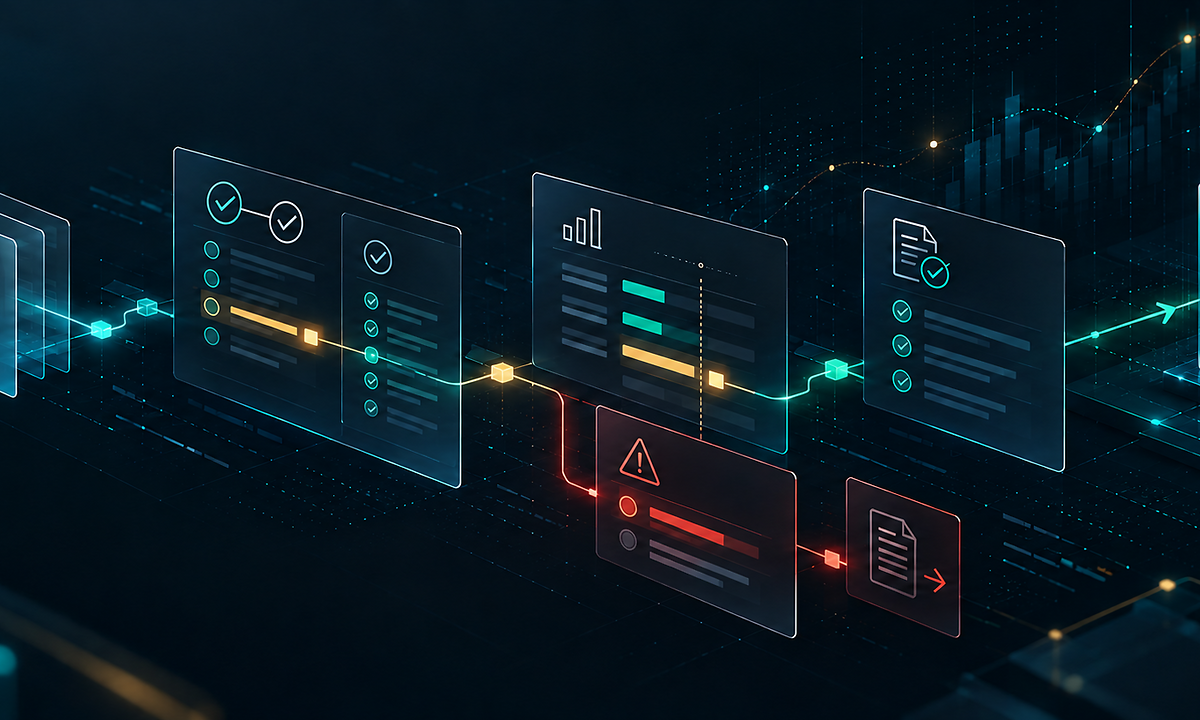 Independent validation checkpoint separating approvals from exceptions