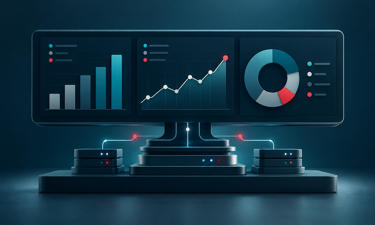 Management reporting console presenting consolidated treasury indicators